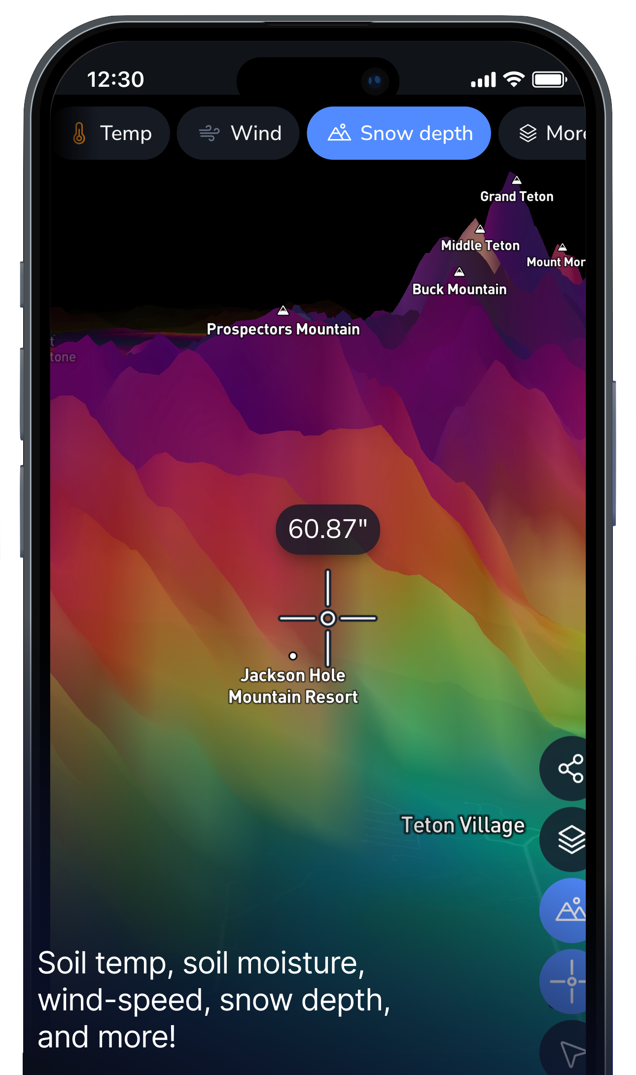 Interactive weather map layers