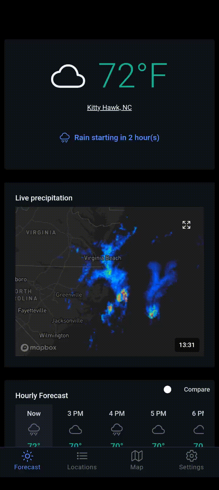 Tour of Precip Forecast Tab